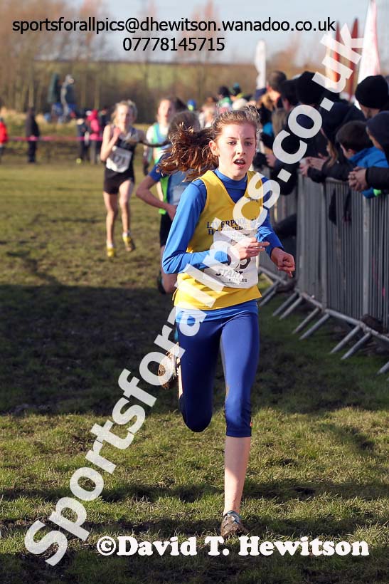 Girls under-13s Northern Cross Country  Championships, Pontefract. Photo: David T. Hewitson/Sports for All Pics